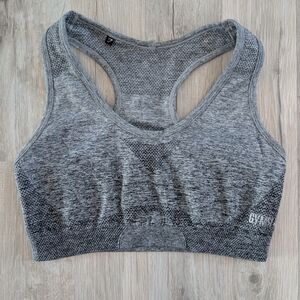 3/$20 Gymshark Gray Seamless Ombre Sports Bra, XS (B2)